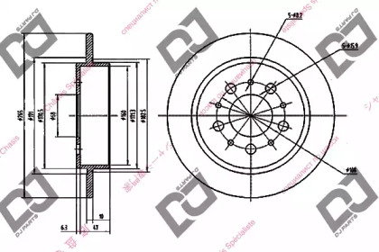 Тормозной диск DJ PARTS BD1828